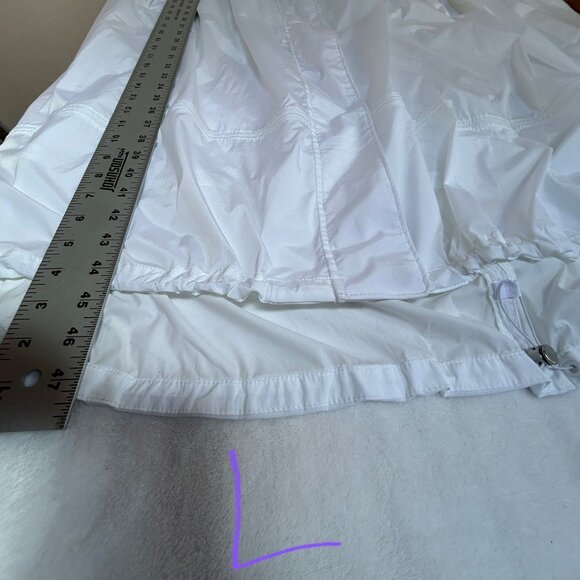 Athleta Women’s Trade Winds Jacket Hooded Full Zip White Large Travel New $249 - Picture 7 of 7